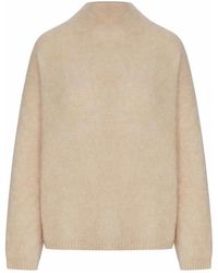 forte_forte - Alpaca Blend Sweater With High Neck - Lyst