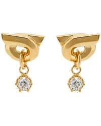 Ferragamo - Gancini Earrings With Pendant - Lyst