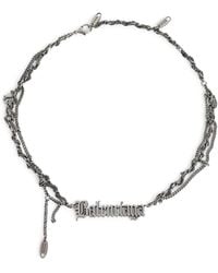 Balenciaga - Typo Destroyed Necklace - Lyst