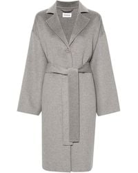 P.A.R.O.S.H. - Felted Wool-blend Maxi Coat - Lyst