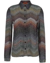 Missoni - Sequin And Lam Viscose Shirt - Lyst