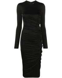 Versace - Draped Jersey Cocktail Dress - Lyst