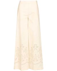 forte_forte - Lunamaris Embroidery Co Popline Cropped Pants - Lyst