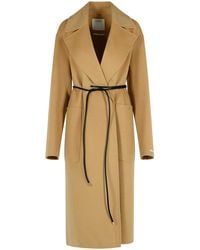 Sportmax - Abate Camel Virgin Wool Robe Coat - Lyst