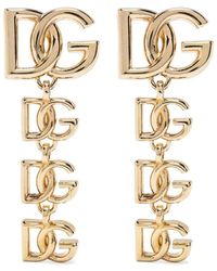 Dolce & Gabbana - Dg Logo Long Earrings 925 - Lyst