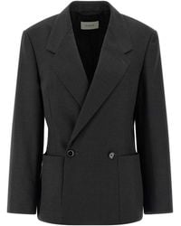 Lemaire - Double-Breasted Tailored Blazer - Lyst