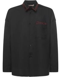 Marni - Wool Shirt With Logo - Lyst