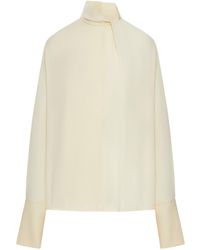 Tom Ford - Long-Sleeved Silk Georgette Blouse - Lyst
