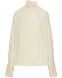 Tom Ford - Long-Sleeved Silk Georgette Blouse - Lyst