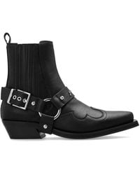 Ganni - Western Leather Chelsea Boots - Lyst