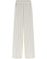 Peserico - Pinstriped Twill Pants - Lyst