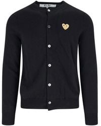 COMME DES GARÇONS PLAY - Cardigan Logo - Lyst