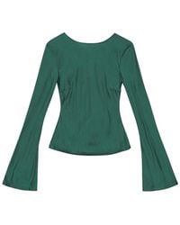 Ganni - Satin Blouse - Lyst