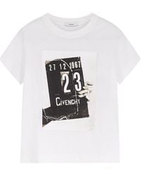 Givenchy - Cotton T-Shirt With Front Print - Lyst