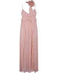 Blugirl Blumarine - Georgette Dress With Rouges - Lyst