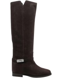 Via Roma 15 - Via Roma Testa Di Moro Padlock Suede Boots - Lyst