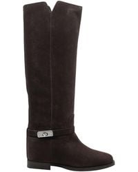 Via Roma 15 - Via Roma Testa Di Moro Padlock Suede Boots - Lyst