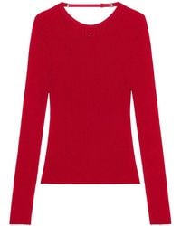 Courreges - Lingerie Strap Rib Knit Sweater - Lyst