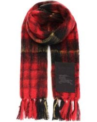Burberry - Check Wool And Mohair Scarf - Lyst