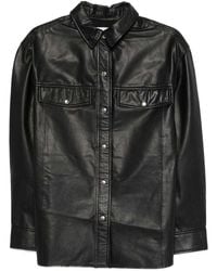 IRO - Leather Long-Sleeve Shirt - Lyst