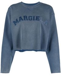 Maison Margiela - Logo-patch Cropped Sweatshirt - Lyst