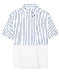 MSGM - Pinstripe Pattern Shirt - Lyst