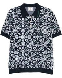 CASABLANCA - Cotton Short-Sleeve Polo Shirt - Lyst