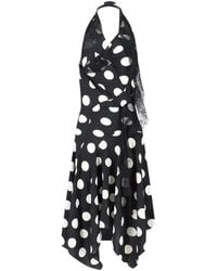 Junya Watanabe - Polka Dot Asymmetrical Midi Dress - Lyst