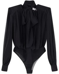 Elisabetta Franchi - Silk Shirt With Body Detail - Lyst