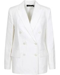 Ralph Lauren - Narain-Blazer-Lt Drapy Linen Visc - Lyst