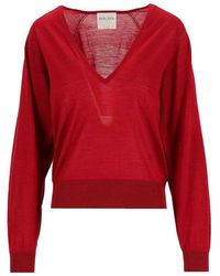 forte_forte - V-Neck Sweater - Lyst