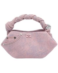 Ganni - Mini Bou Denim Handbag - Lyst