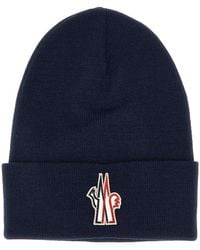 Moncler - Berretto Con Toppa Con Logo - Lyst