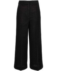 Moschino - Cropped Bouclè Pants With Tailored Silhouette - Lyst