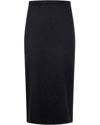 Harris Wharf London - Midi Skirt Superfine Merino - Lyst