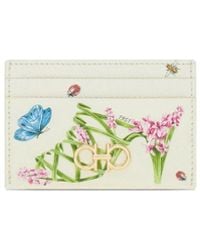Ferragamo - Gancini Card Holder With Floral Print - Lyst