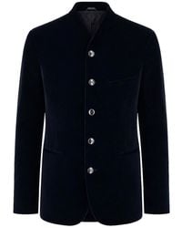 Giorgio Armani - Smooth Viscose And Cupro Velvet Blazer - Lyst