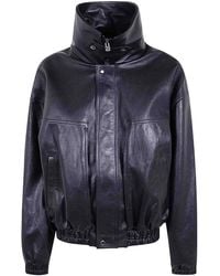 Magda Butrym - Leather Aviator Jacket - Lyst