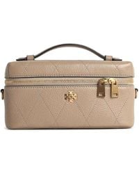 Tory Burch - Charlie' Mini Leather Beauty Case - Lyst