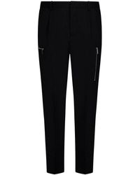 DSquared² - Tapered Wool Trousers With Zip Pockets - Lyst