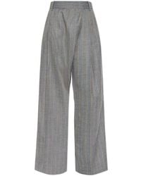 Ganni - Pinstripe Trousers With Tailored Design - Lyst
