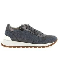 Brunello Cucinelli - Runners Precious Toe Sneakers - Lyst