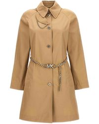 Michael Kors - Chain Belt Trench Coat Coats, Trench Coats - Lyst