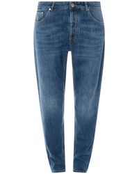 Brunello Cucinelli - Traditional Fit Cotton Jeans - Lyst