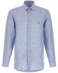 Etro - Striped Linen Shirt - Lyst