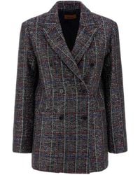Missoni - Sequin Tartan Blazer - Lyst