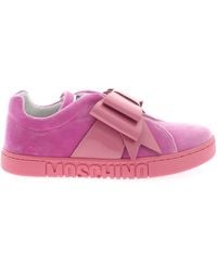 Moschino - Bow Velvet Sneakers - Lyst