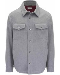 Brunello Cucinelli - Long Sleeved Shirt Jacket - Lyst
