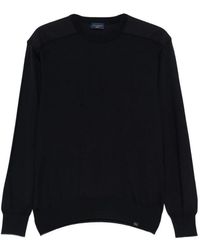Paul & Shark - Crewneck Wool Sweater With Inserts - Lyst