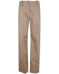Patou - Large Belt Straight Trousers - Lyst
